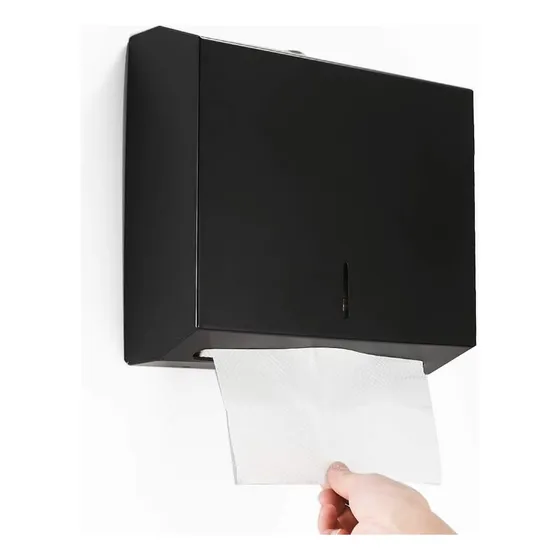 Eur Dispensador /toallin De Acero  Inoxidable 24*28*10cm Neg
