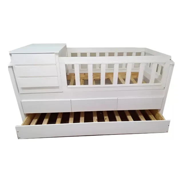 Cuna Lejaim Funcional Con Carro Cama Y 6 Cajones Diseño Seguro Y Confortable Espacio De Almacenamiento Estilo Moderno Y Elegante