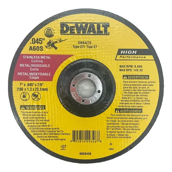 Disco De Corte Dewalt De 7  Ultrafino 