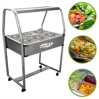 Carro Buffet Self Service Salada 6 Cubas Gastronômicas Inox Carro Buffet Self Service Salada 6 Cubas Gastronômicas Inox