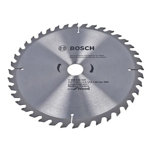Disco de sierra circular Bosch de 10 pulgadas, 254 mm y 40 dientes