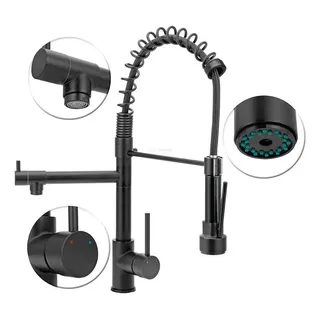 Torneira Monocomando Cozinha Cor Preto Fosco 50cm Torneira Monocomando Cozinha Cor Preto Fosco 50cm