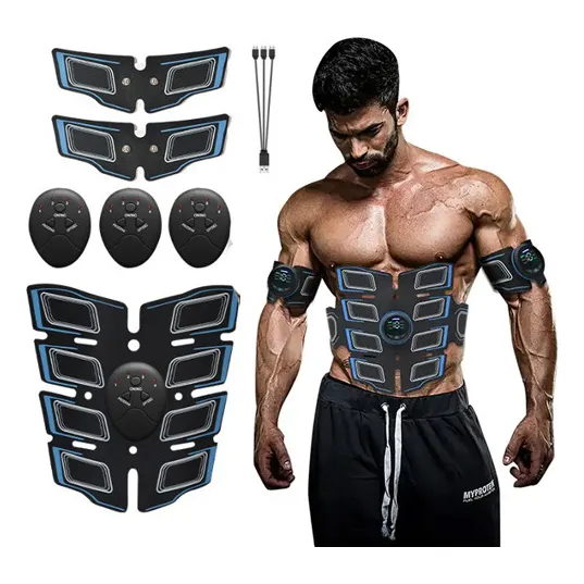 8 Almofadas Estimulador Muscular Ems Toner Ab