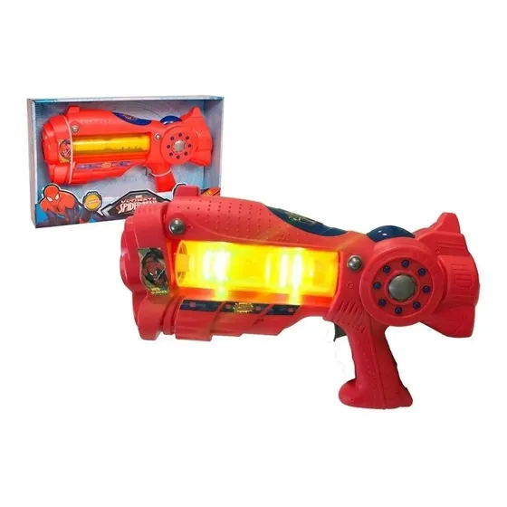 Spiderman Pistola Ultra Blaster Luz Y Sonido Ditoys 1668