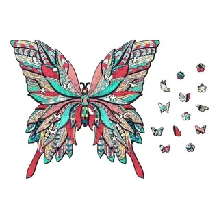 Mariposa Rompecabezas Madera Contorno Piezas Animales Laser Mariposa Rompecabezas Madera Contorno Piezas Animales Laser
