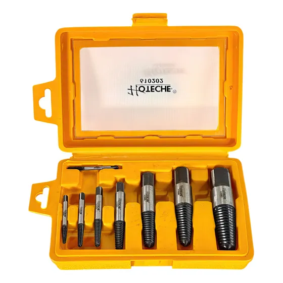 Juego Extractor Pernos Tornillos Dañados Broca 8pcs Hoteche