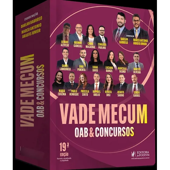 Vade Mecum Oab E Concursos - 19 Edição 2025 Juspodivm, De Darlan Barroso Marco Antonio Araujo Junior., Vol. Único. Editorial Juspodivm, Capa Dura, Edição 19 Em Português, 2025