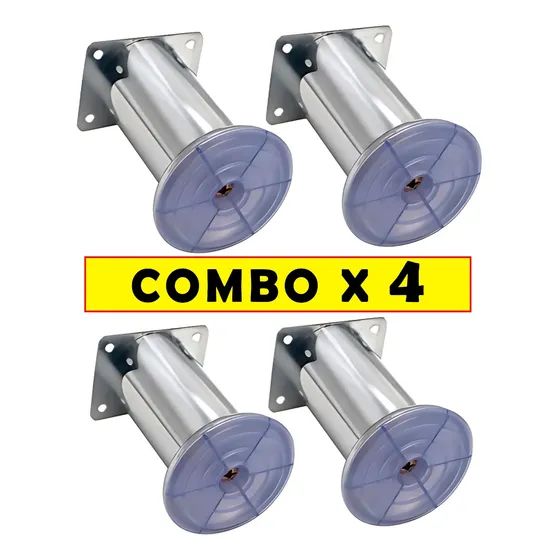4 Patas De Metal Para Muebles En Empaque De 4 Unidades