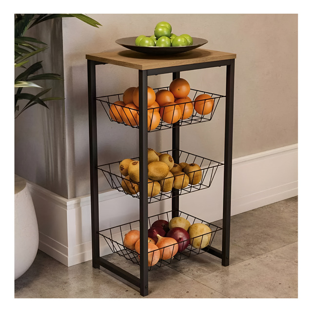 Fruteira Chão Cozinha Multiuso Tampo Mdf Suporta Micro-ondas Fruteira Chão Cozinha Multiuso Tampo Mdf Suporta Micro-ondas