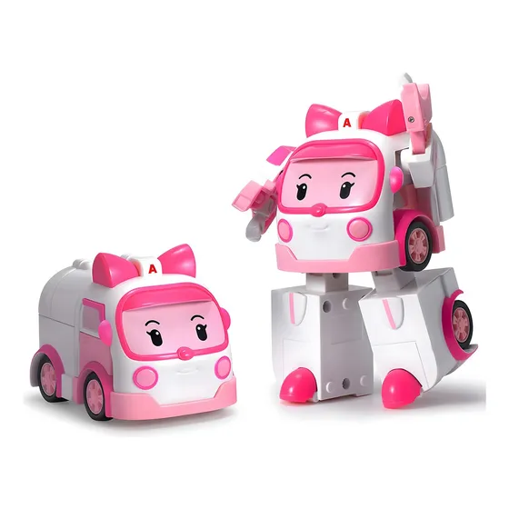 Robocar Poli Amber 4  Robot Figuras De Acción Para Niños