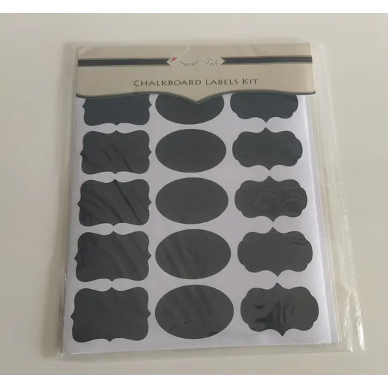 Etiqueta De Pizarra Autoadhesivo Removible, Kit 6h, Nuevo