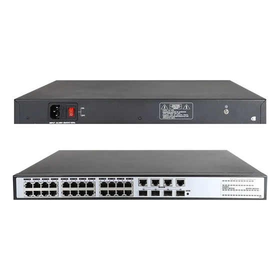 Switch Poe 24 Puertos X-28 Fuente Interna Fibra Óptica