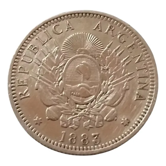 Argentina Moneda 50 Centavos Patacon Plata 1883 Cj#17.2//mc#