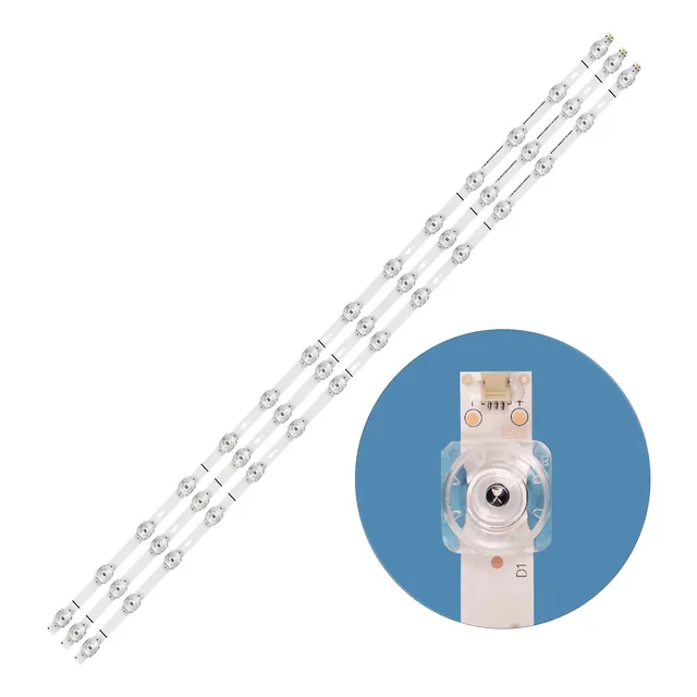 3 Tiras Con 9 Leds Compatible Con 43r6e1 43h6f 43r7f