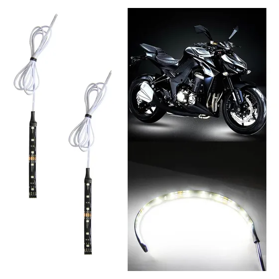 Pryeu Tira Luz Led Blanca Para Motocicleta Smd Ambiente