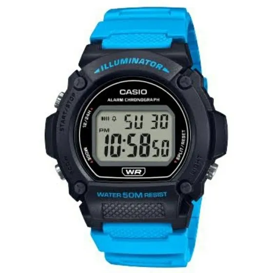Reloj Casio Modelo W-219 Extensible Azul