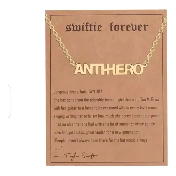 Collar Taylor Swift Acero Inoxidable Dorado