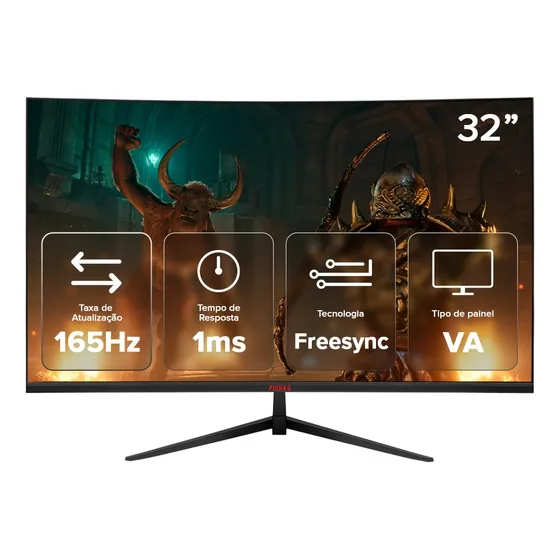 Monitor Gamer Pichau Cepheus V3s 32  C 2k 1ms 165hz Fs Dp+h