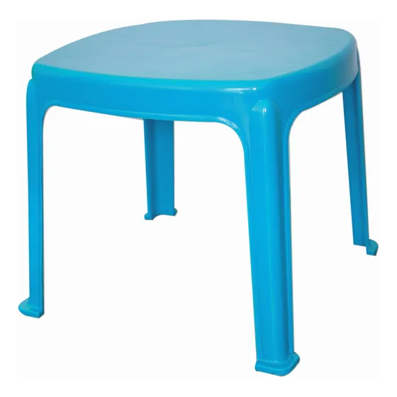 Mesa Infantil Niño Niña Cuadrada Plastica Color Celeste