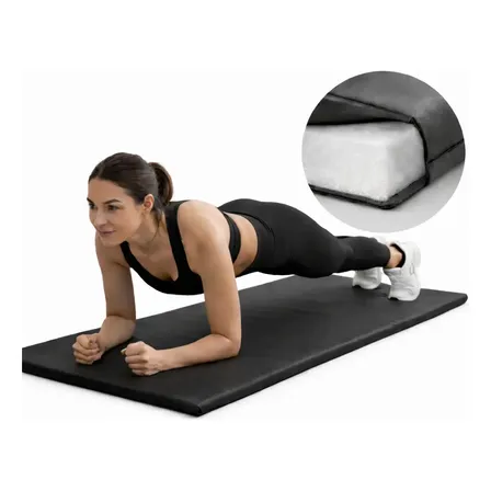 Colchonete Academia 90x40x2cm Treino Em Casa Funcional Preto