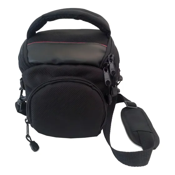 Bolsa câmera Dslr Canon Sony Nikon profissional forrada cor preto