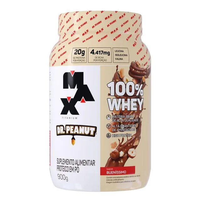 100% Whey Max Titanium X Dr. Peanut 900g