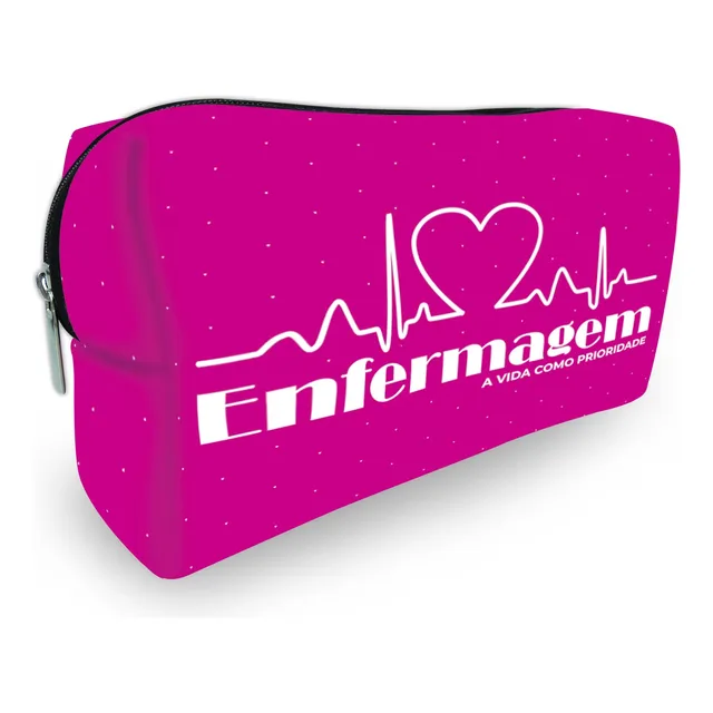 Necessaire Estojo Escolar Plus Enfermagem Rosa