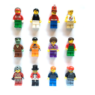 Minifiguras Lego 3 Muñequitos,9 Accesorios, 12 Pzas En Total Minifiguras Lego 3 Muñequitos,9 Accesorios, 12 Pzas En Total