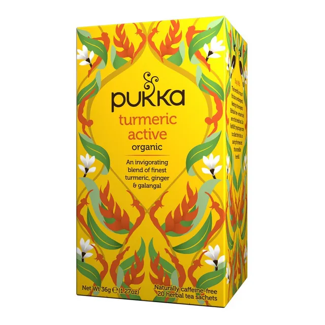 Te Curcuma Pukka Turmeric Active Sin Cafeina Organico 36g