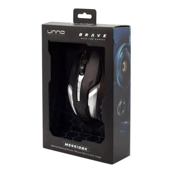 Mouse Óptico Gamer Unno Tekno Ms6610bk Brave