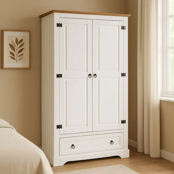 Ropero 2 Puertas - Placard - Madera Maciza M Dormitorio -lcm