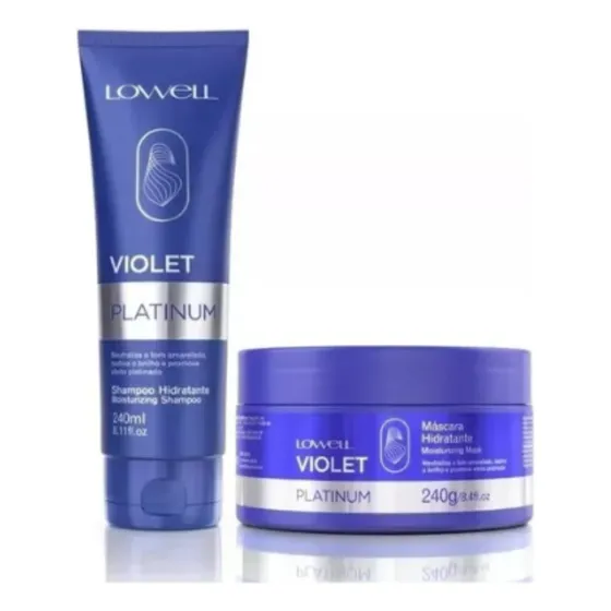 Kit Shampoo + Máscara Violet Platinum Lowell Envios Full