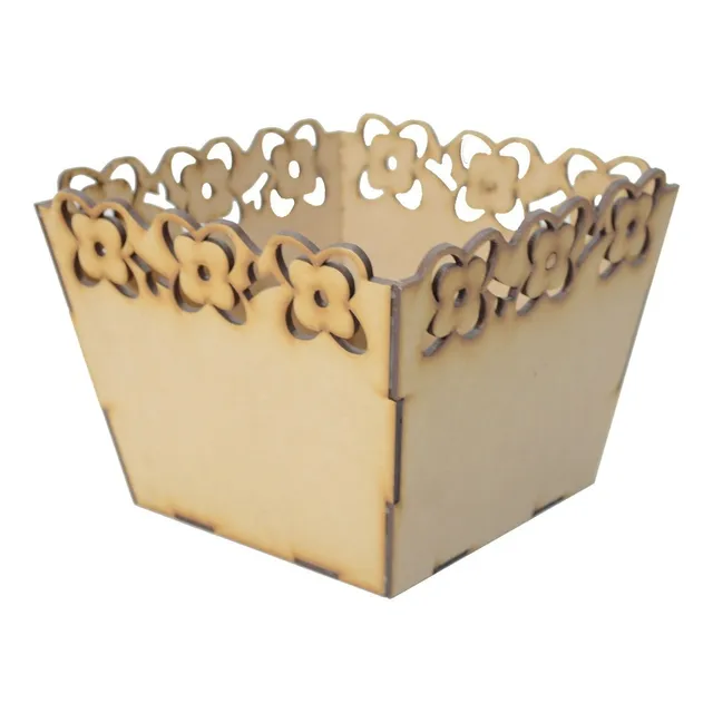 Maceta Flor Decorativa 17cm- De Fibrofacil-pack X 10unidades