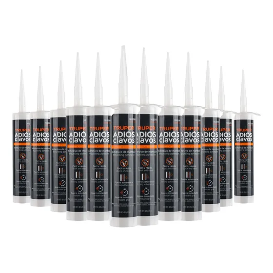 Adhesivos De Montaje Adios Clavos, 420g, 12 Piezas, Truper