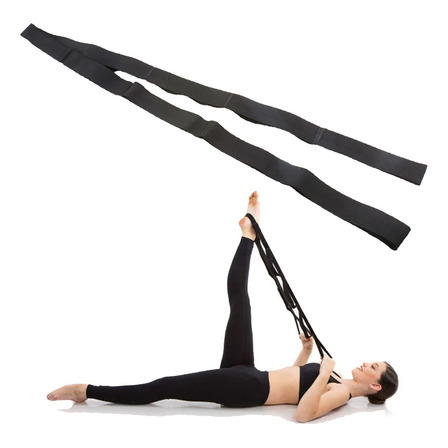 Faixa Alongamento Fisioterapia Yoga Pilates Funcional Zuí Cor Preto Faixa Alongamento Fisioterapia Yoga Pilates Funcional Zuí Cor Preto