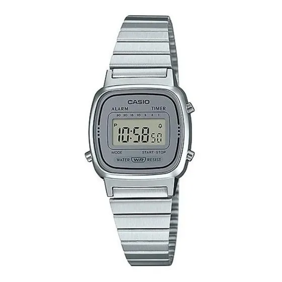 Relógio Casio Vintage Mini LA670WA-7DF- Cinza