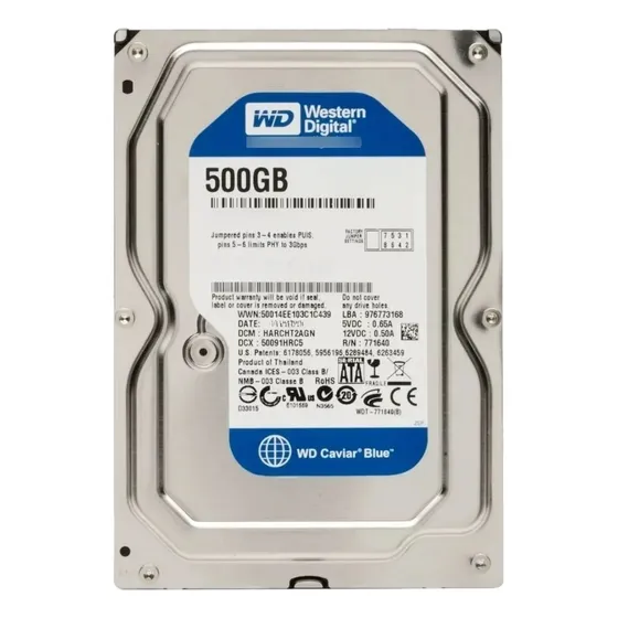 Hd 500gb Wd Caviar Blue Wd5000 Sata 6 Cache 16mb 7.200 Rpm Com Nfe E Garantia Sem Erros