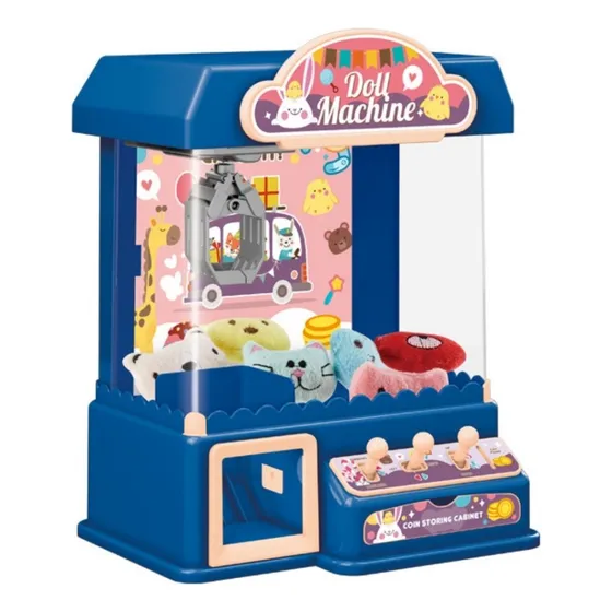 Mini Máquina De Garras + 20 Monedas, 10 Muñecos De Peluche Y