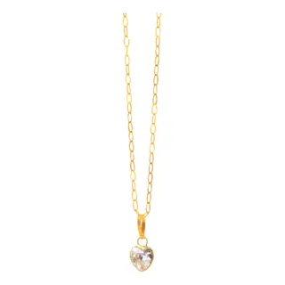 Corrente Bailarina Ouro 18k 750 45cm Pingente Coração Corrente Bailarina Ouro 18k 750 45cm Pingente Coração