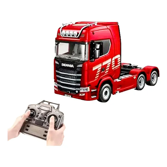 Caminhão Truck De Controle Remoto Scania 770s Huina 1501 Vermelho Tração 4x4 E Suspensão Realista