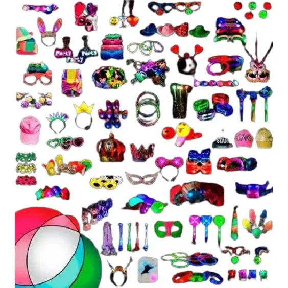 Accesorios Hora Loca Neón Decoración Neón  Manillas Gafas