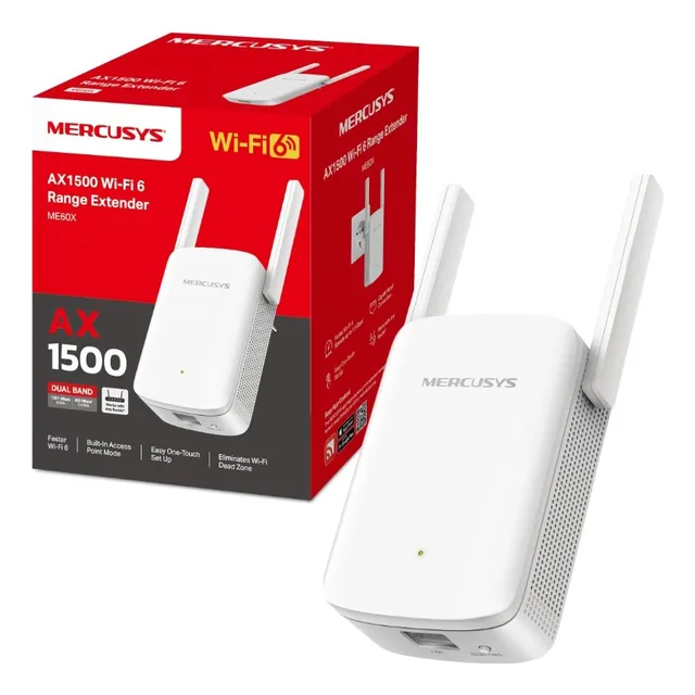 Extensor Repetidor Wifi 6 Mercusys Me60x Dual Band Ax1500