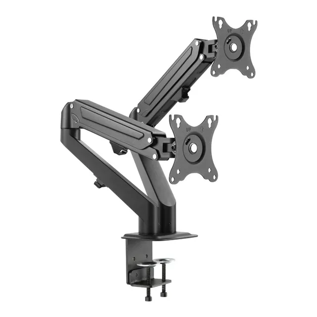 Soporte Escritorio Brazo Dual Articulado Monitor Lcd 17 A 27