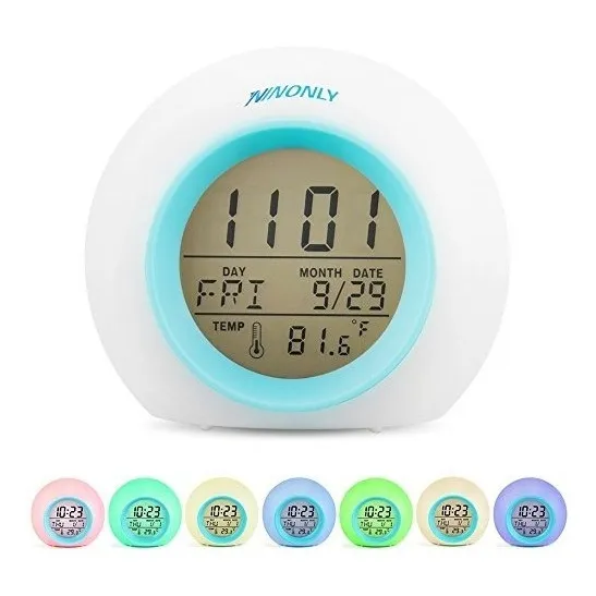 Despertador Digital Ninonly Luz, Fecha, Temperatura