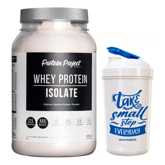 Proteina Whey Isolate 2lb  Protein Project + Vaso
