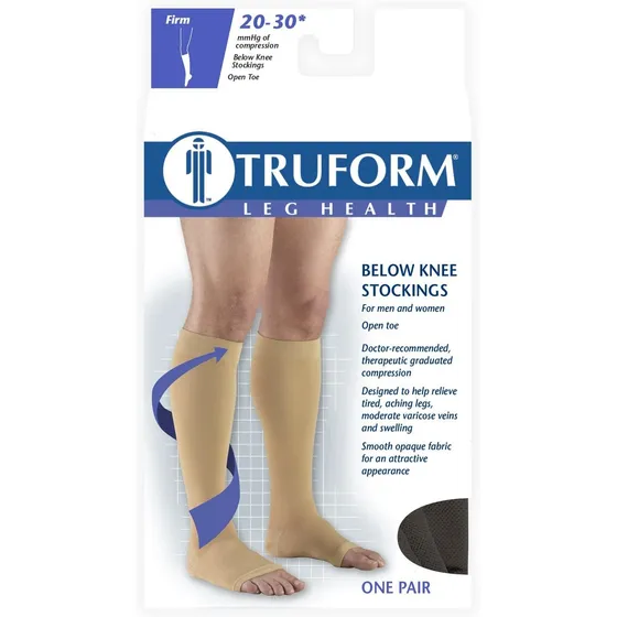 Medias De Compresión 20-30mmhg Truform Pie Abierto Unisex