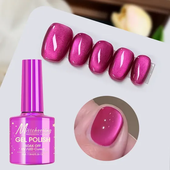 Esmalte De Gel Magenta Soak Off Uv/led Para Unhas Deslumbran