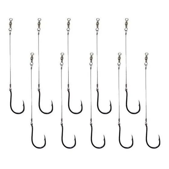 Anzol Chinu 2#  Encastoado Com Girador P/ Piaparas - 50 Pçs