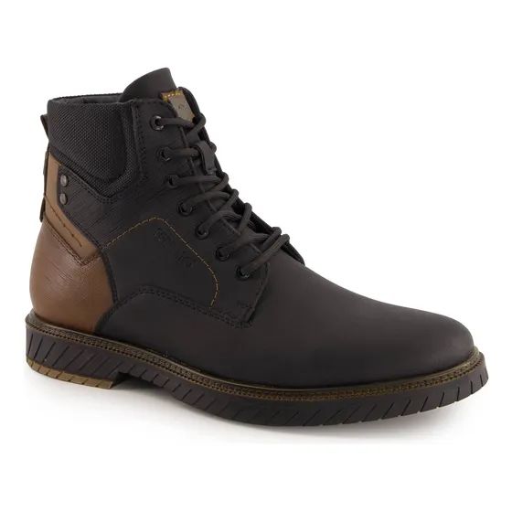 Botín Casuel Ferrato Para Hombre Detalle En Talon Negro