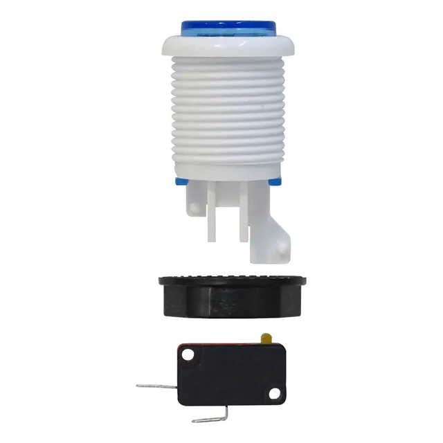 Azul Arcade Interruptor Pulsador 27mm Na N/a Spst 2-pin